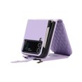 thumbnail image 2 of For Samsung Galaxy Z Flip4/Flip3 5G Phone Case，Shockproof Luxury PU Leather Flip Card Wallet ,Stand Strap Flip Case Cover, 2 of 5