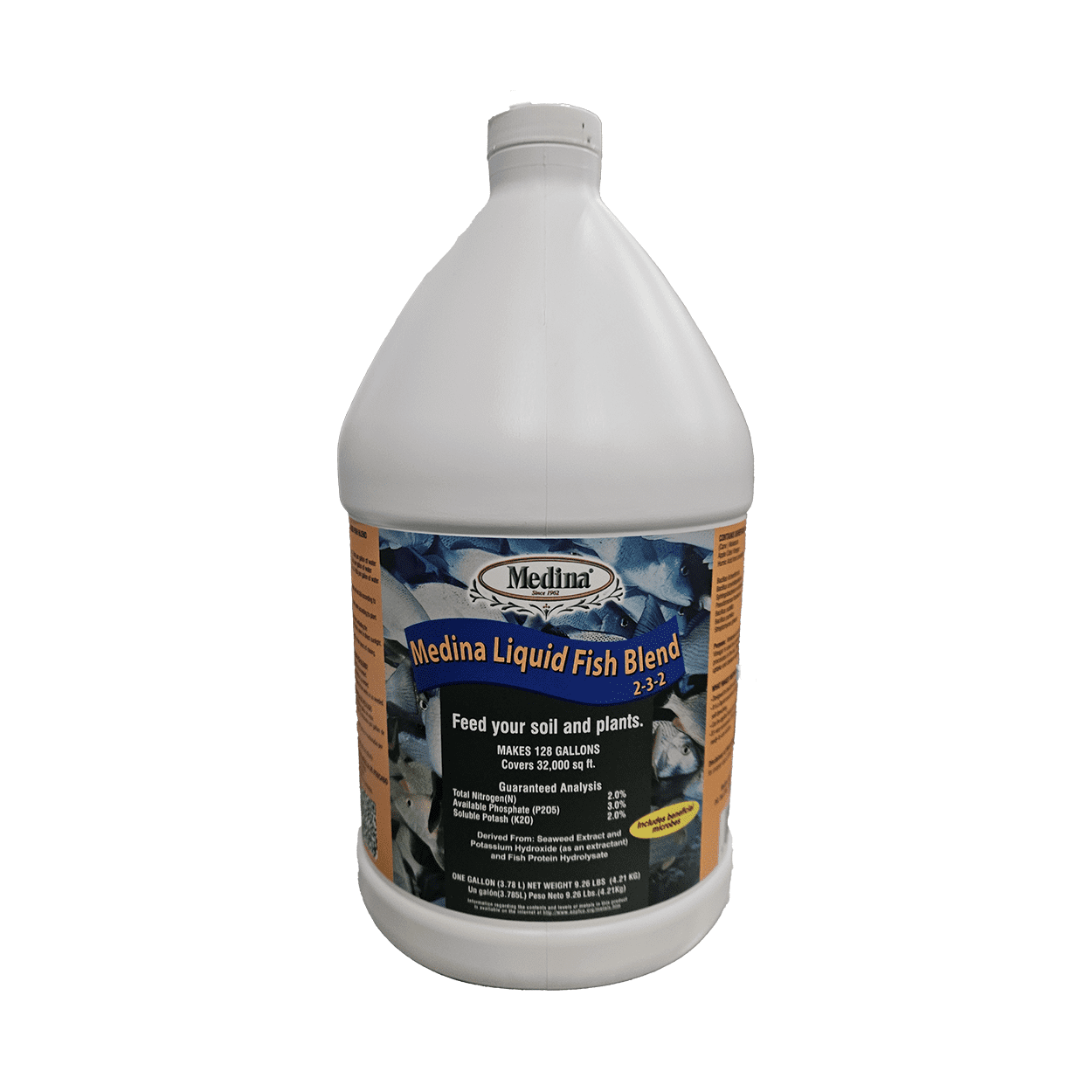 Liquid Fish Blend 2-3-2 Fertilizer - 128 fl oz Jug by Medina