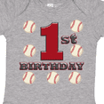 thumbnail image 4 of Inktastic First Birthday Baseball Boys Baby Bodysuit, 4 of 5