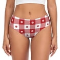 thumbnail image 1 of Balery Red Plaid Daisy Ropa Interior de Algodón para Mujer con Dibujo – Braguitas Cómodas y Elásticas, Estilo Clásico-4X-Large, 1 of 6