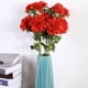 thumbnail image 2 of Ramo de flores artificiales de simulación de flores de dalia de 2 cabezas para decoración del hogar (naranja rojo), 2 of 2