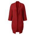 thumbnail image 2 of Vedolay Womens Tops Women's Coat Casual Long Sleeve Open Front Business Lapel Suit Jacket,Red One Size, 2 of 4