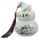 thumbnail image 1 of Tea Holder Ceramic Tea Storage Pot for Home Use Multi Color Gourd Shape Moisture-Proof 1Set, 1 of 5