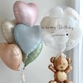 thumbnail image 4 of 7/10 piezas de globo de corazón rosa azul neblina de 18 pulgadas, globo gigante de aluminio con número crema de 40 pulgadas, decoración para fiesta de cumpleaños de niñas, baby shower, 4 of 5