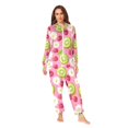 thumbnail image 2 of FORMRS Onesies Pajama for Adults Unisex Hoodie Winter Jumpsuit One Piece Sleepwear, Sizes S-2XL, Floral Raspberries, 2 of 7