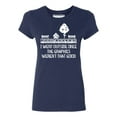 thumbnail image 2 of I Went Outside Graphics Weren't That Good Women's T-shirt, L, Navy, 2 of 3
