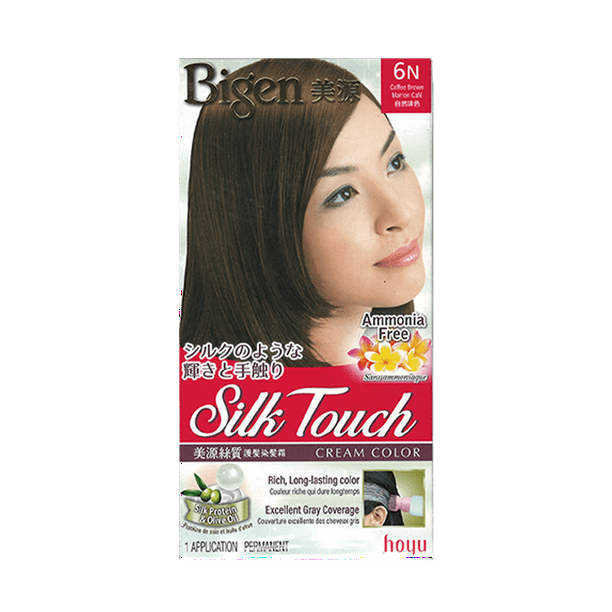 Hoyu Bigen 'Silk Touch' Cream Color Hair Dye Kit 6N Coffee Brown (2 Pack) -  
