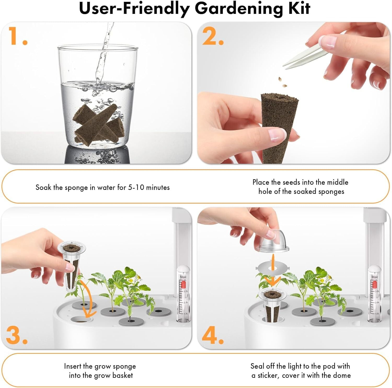 inbloom Fruit Seeds With Pod Kit for AeroGarden, Ahopegarden Hydroponics Garden, 12-Pods