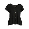thumbnail image 5 of Time and Tru Women's Peplum Top, Sizes XS-XXXL, 5 of 5
