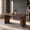 Dark Brown, variant on Fnova 63" Rectangular Modern Dining Table, Wooden Modern Kitchen Table for 6 People for Dining Room, Warm Brown (Chairs Not Included)