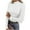 White-02, variant on STETMN Women's Long Sleeve Ribbed Knit Top Mock Neck Slim Fit Tee Lettuce Trim Casual Layer Outfit Basic Shirt