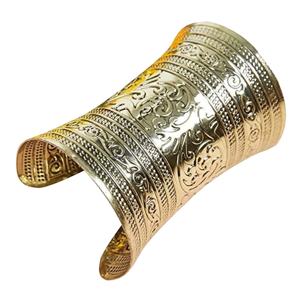 Brazalete de muñeca: Brazalete tribal - Brazaletes llamativos y gruesos - Joyería minimalista para la parte superior del brazo para fiestas de cosplay y danza del vientre