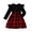 Red, variant on Christmas Decor Girls Long Sleeve Round Neck Bow Tie Plaid Print Dress for Holiday Festive Occasions and Special Events Party Wear,Size:2-3 Years