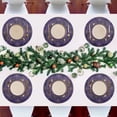thumbnail image 6 of Round Placemats Plate Mats 15 Inch Non-Slip Heat Resistant Washable PVC Set Table Decoration for Kitchen Dining Purple Celestial Pattern, 6 of 6