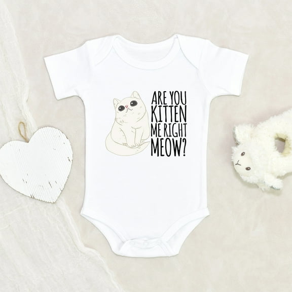 Kitten Baby Clothes - Are Kitten Right Meows Baby Clothes - Funny Baby Clothes