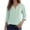 Light Green, variant on 3/4 Length Sleeve Womens Tops 2026 Trendy Casual V Neck Jacquard Hollow out Plain Tshirt Womens Blouses