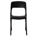 thumbnail image 2 of Modern Plastic Outdoor Dining Chair with Open Curved Back, 2 of 7