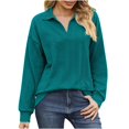thumbnail image 2 of EOYWHK Womens Coats with Hood Women's Button Loose Long Sleeve T-shirt Blouse Fall, 2 of 4