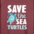 thumbnail image 3 of Instant Message - Save The Sea Turtles - Women's Lightweight French Terry Long Sleeve Shirt, 3 of 6