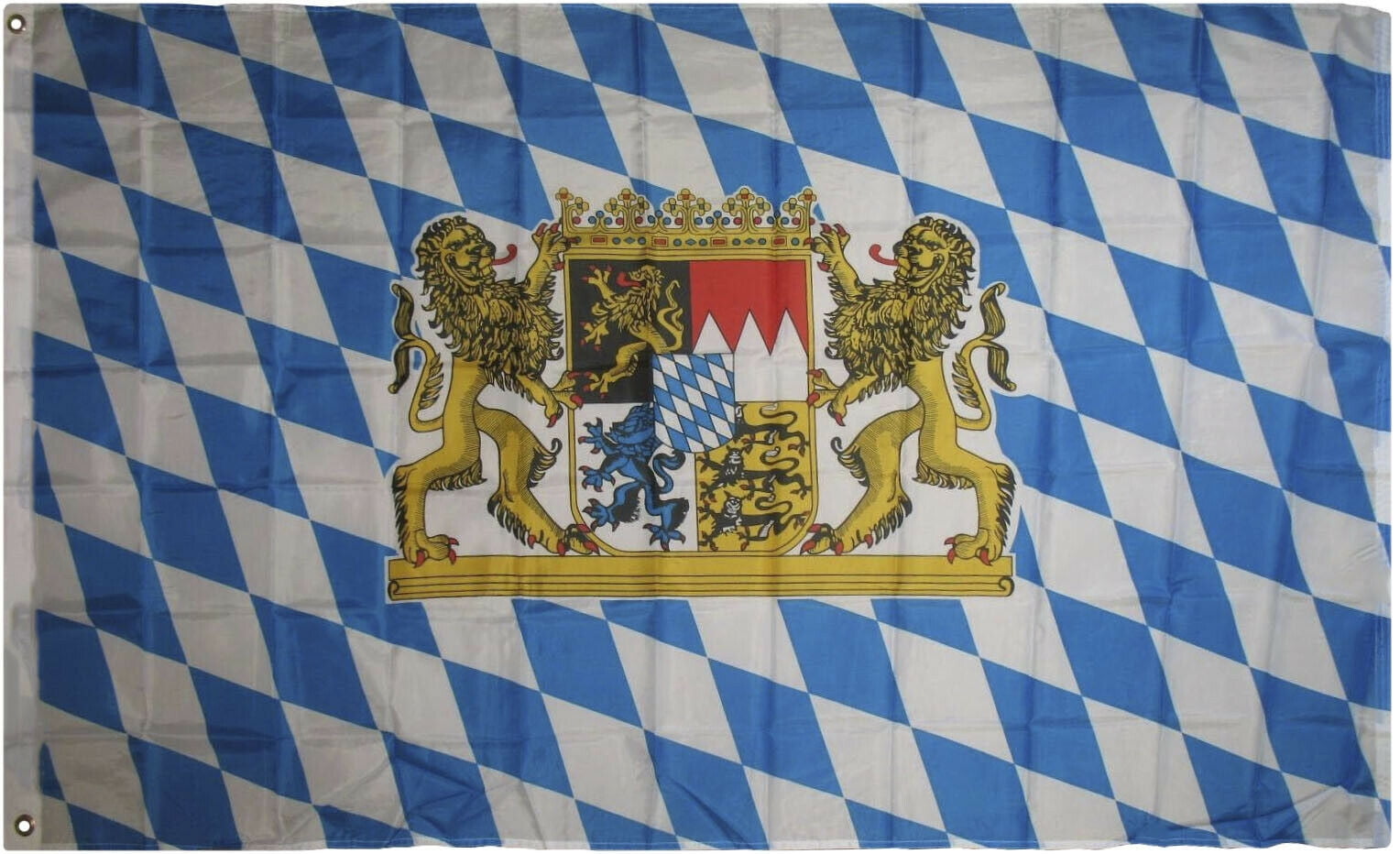 3x5 Bavaria Lion Crest Nylon Double Sided Flag 3'x5' Bavarian Oktoberfest German 