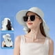 thumbnail image 1 of pstuiky Sombrero de pescador con chal para el sol protección facial y agujero para la cola de caballo para niños, 1 of 7