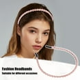 thumbnail image 3 of Unique Bargains 1 Pcs Hairband for Women Rhinestone Hair Hoop Headband Pink 0.24 Inch Wide, 3 of 7