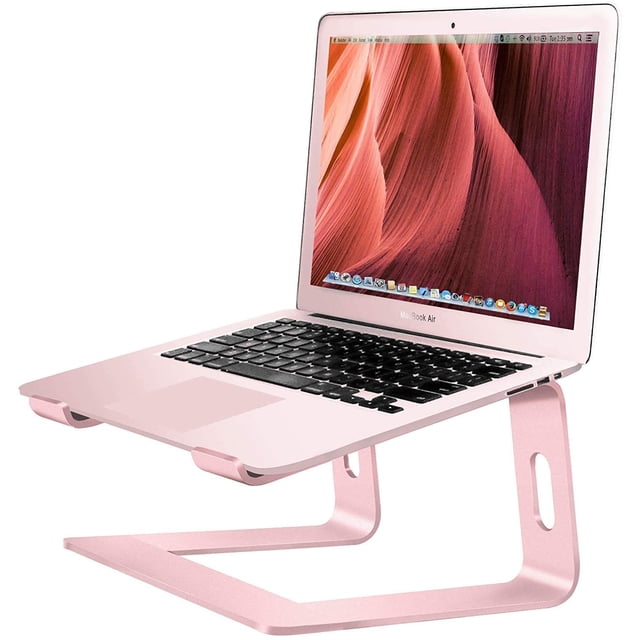 Soundance Aluminum Laptop Stand for Desk Compatible with Mac MacBook D- pink