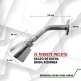 thumbnail image 3 of Regadera Cuadrada Solvex SP-50006 2' Con Brazo Y Chapetón, 3 of 4