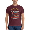 thumbnail image 3 of Dont Mess With-Me My Grandma Is Crazy Men'S Basic Short Sleeve T-Shirt Burgundy 3x-Large, 3 of 5