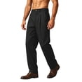 thumbnail image 4 of hotojiny Men's Dress Pants Regular Fit Casual Pleated Business Mens Pants Comfort Striped Straight Leg Work Golf Slacks, 4 of 5