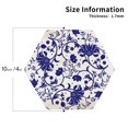 thumbnail image 3 of Disketp Blue And White Porcelain Pattern Funny Coasters,4 Pcs Leather Coasters With Holder, Perfect Housewarming Hostess Gifts,Protect Furniture From Water Marks Scratch, 3 of 9