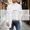 thumbnail image 3 of Yertdoel Pea Coats for Men Solid Lapel Wool Blend Trench Coat Button Front Mid Length Fashion Warm Outerwear with Pockets, M-3XL, 3 of 8