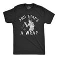 thumbnail image 1 of Mens and Thats A Wrap T Shirt Funny Spooky Rapping Mummy Halloween Party Tee for Guys (Heather Black - WRAP) - L, 1 of 3
