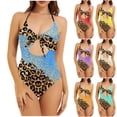 thumbnail image 1 of Sentmoon Bikini pour Femmes à Bretelles Spaghetti Maillots de Bain pour Femmes Femmes Imprimé à Bretelles Croisées dans le Dos Ensemble Maillots de Bain Grande Taille Tankinis Maillots de Bain Confortables pour Confiance et Confort Blanc TTG, 1 of 7