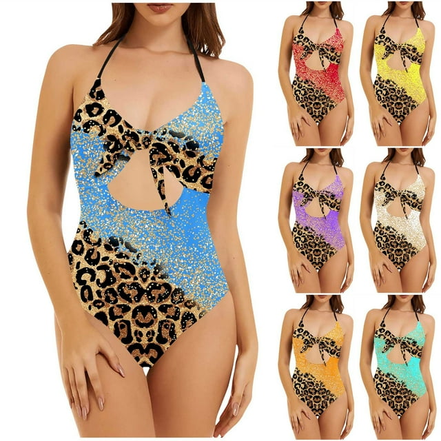 Sentmoon Womens Bikini Spaghetti Strap Swimsuits for Women Women Print Strappy Back Set Swimsuits Plus Size Bathing Suits Tankinis Swimwear Comfy for Confidence & Comfort White XXL