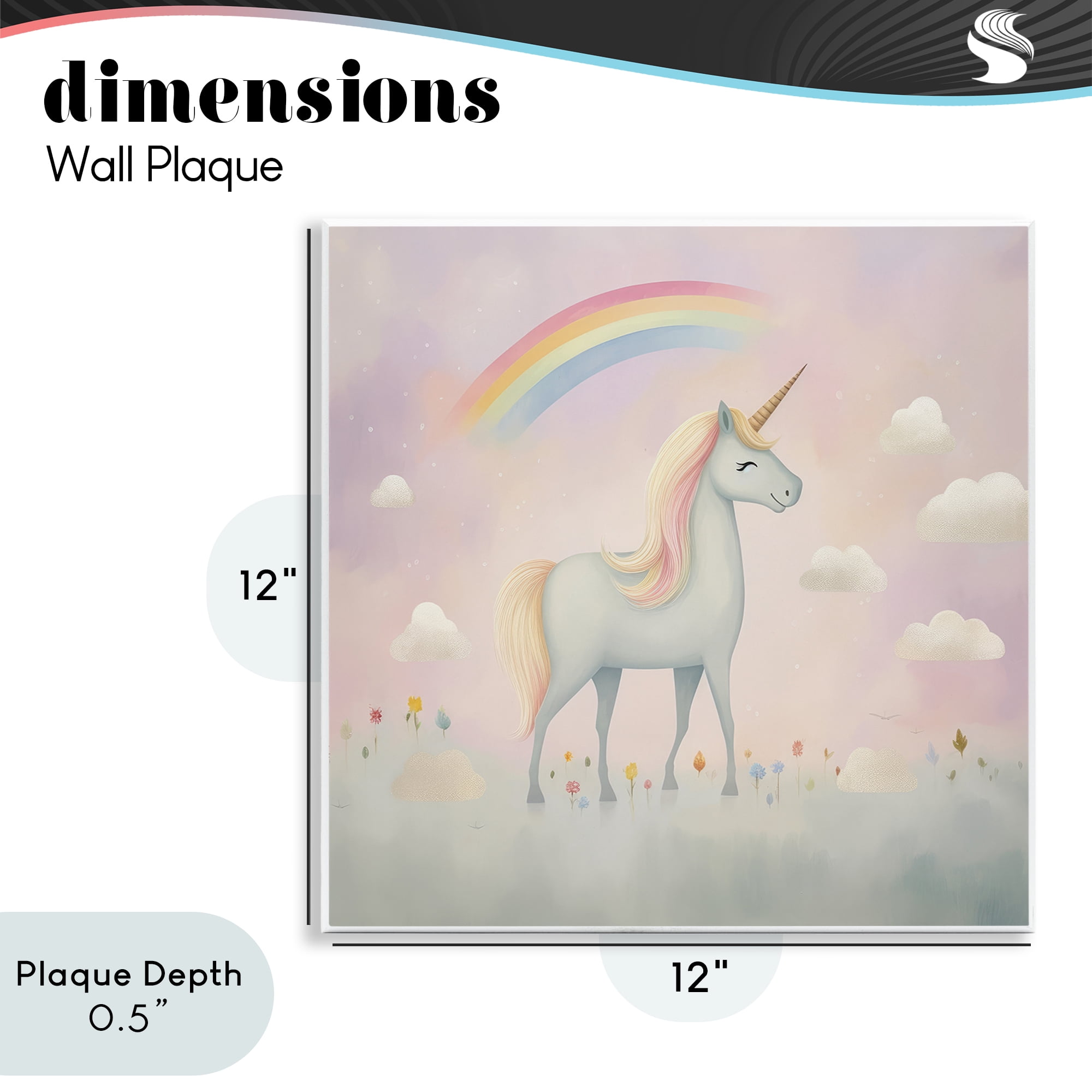 Stupell Industries Mystical Unicorn Dreams in Pastel Wall Plaque Art, design by Lazar Studio