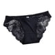 thumbnail image 1 of Tanga a rayas con logotipo personalizado y cintura baja - Braguita de bikini invisible - Encaje de algodón - L/XL, 1 of 4