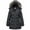 Dark Grey, variant on GGleaf Women's Winter Thicken Coats Warm Snow Jacket with Removable Hood Fashions Long Puffer Jacket Black Large
