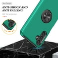 thumbnail image 7 of Ring Stand Case for Samsung Galaxy A32 5G, Dual-Layers Shockproof Protective Cover with Magnetic Rotated Ring Holder, Heavy Duty Camera Lens Protection Rugged Case for Samsung Galaxy A32 5G, Darkgreen, 7 of 7