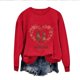 thumbnail image 5 of Uootdi Crew Neck Love Heart Printed Graphic Sweatshirt for Women Valentine's Day Tunic Tops Casual Holiday Long Sleeve Graphic Tee Tops Gift, 5 of 6