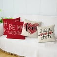 thumbnail image 6 of Valentines Day Pillow Covers 20x20 Inch Set of 4 XOXO Love Hearts Throw Pillowcase Cushion Case Farmhouse Sofa Home Decorations Wedding Anniversary Decor, 6 of 6