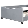 thumbnail image 4 of Twin Size Upholstered Daybed with Rabbit Ear Shaped Headboard, Gray, 4 of 9
