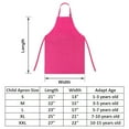 thumbnail image 2 of (Price/2 PCS) Opromo Colorful Cotton Canvas Kids Aprons with Pocket, Artist Apron & Chef Apron (S-XXL)-Hot Pink-XL, 2 of 7