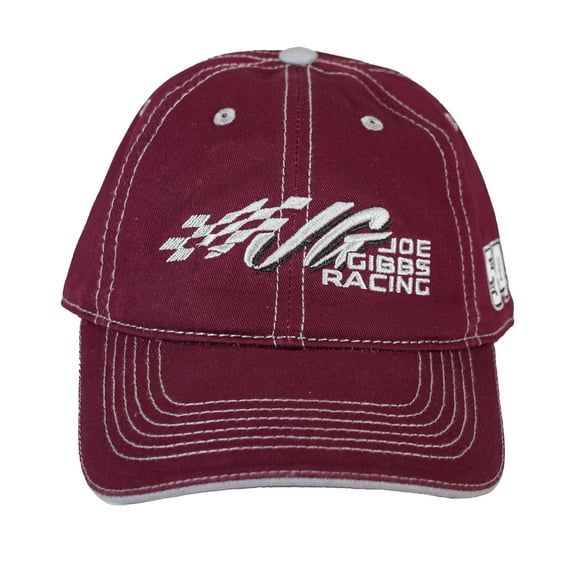 Joe Gibbs Racing #54 Burgandy Cotten Baseball Cap with Adjustable Velcro Closure