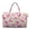 Cherry Blossom Print, variant on Large Floral Patchwork Quilted Duffle Bag for Women, Weekender Bag Travel Carry On Bag, Cute Overnight Gym Dance Tote with Luggage Sleeve, Zipper Pockets