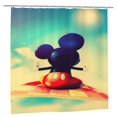 thumbnail image 2 of Cortina de ducha con dibujos animados de Mickey Mouse, cortina decorativa para bañera de baño para niñas y niños, cortina de baño de tela impermeable con 12 ganchos de plástico de 72 x 72 pulgadas, 2 of 8