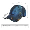 thumbnail image 2 of Fuzoiu Underwater Dolphin Print Adjustable Baseball Cap for Men and Women, Unisex Sports Hat, Sun Protection Hat for Running Workouts and Outdoor Activities All Seasons, 2 of 6
