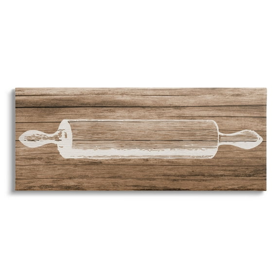 Stupell Industries Rustic Kitchen Rolling Pin Graphic Art Gallery Wrapped Canvas Print Wall Art, Design by Lil' Rue
