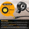 thumbnail image 2 of Zeekpowa Thumb Throttle Twist Throttle for Bafang BBS01B/BBS02B/BBS-HD Mid Drive Motors 3-Pin Female Connector eBike Conversion Kit Accessory, 2 of 7