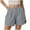 Grey, variant on vigerkar Women's Summer Casual Linen Bermuda Shorts Baggy Comfy Lightweight Buttons Straight Leg Shorts with Pockets Grey, S